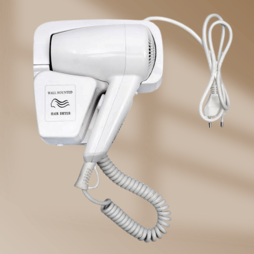 Wall Mounted Hair Dryer White