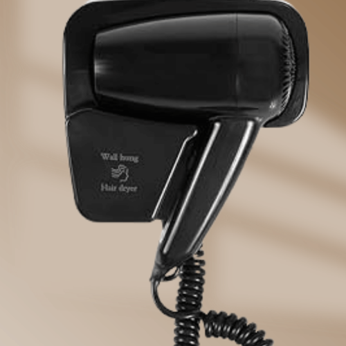 Wall Mounted Hair Dryer Black